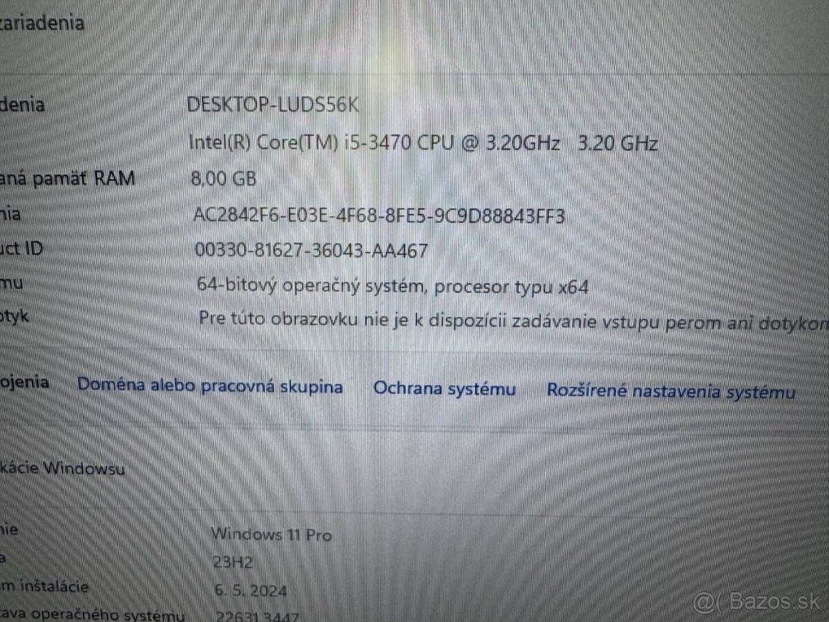 Počítač Dell 3010.Intel i5-3470 4x3,20GHz.8gb ram.256G SSD. - 6