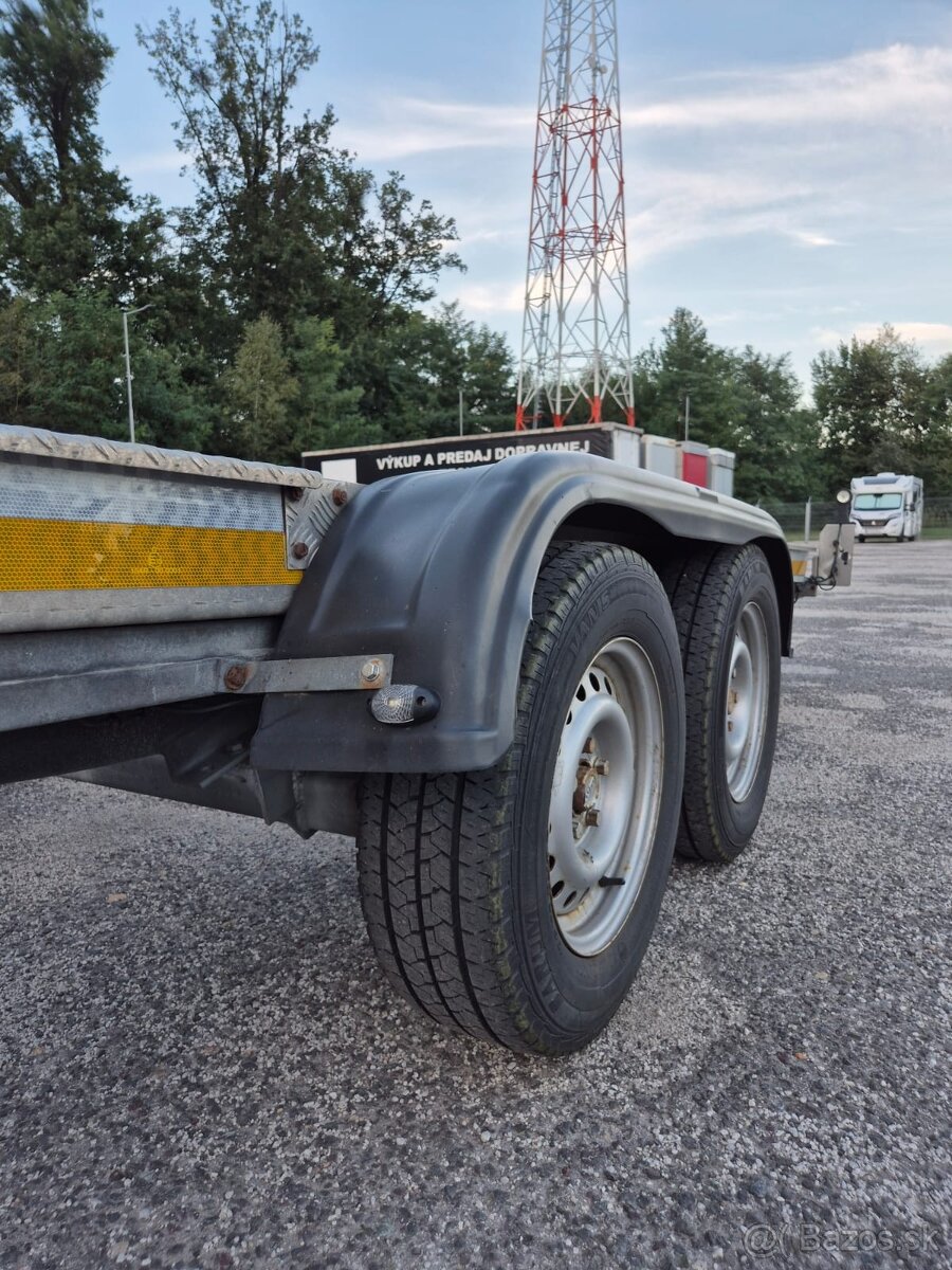 AKB prívesný vozík, preprava AUT, podvalník 2x ossý - 6