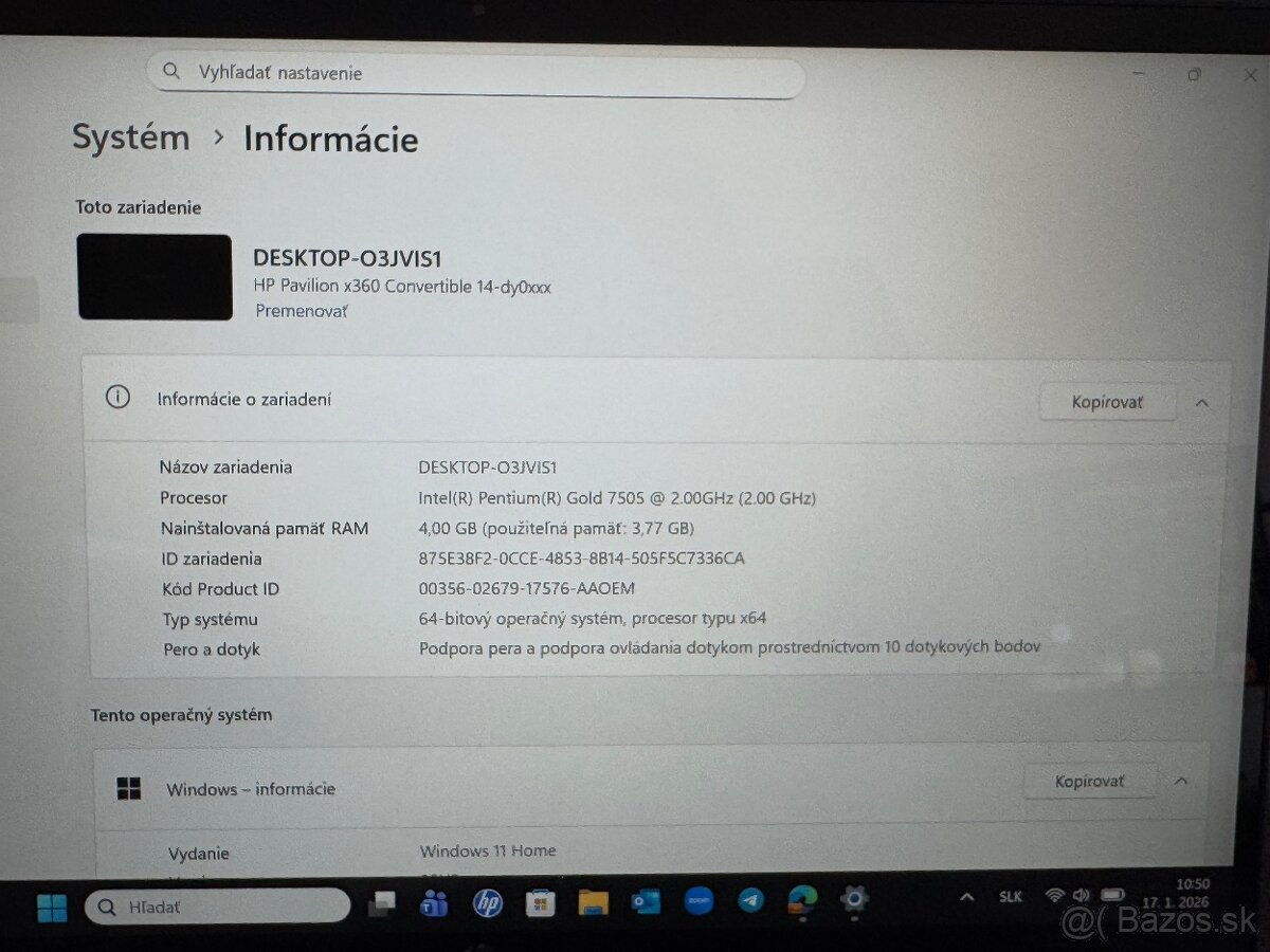 Predám notebook HP Pavilion x360 Convertible 14-dyOxxx - 6
