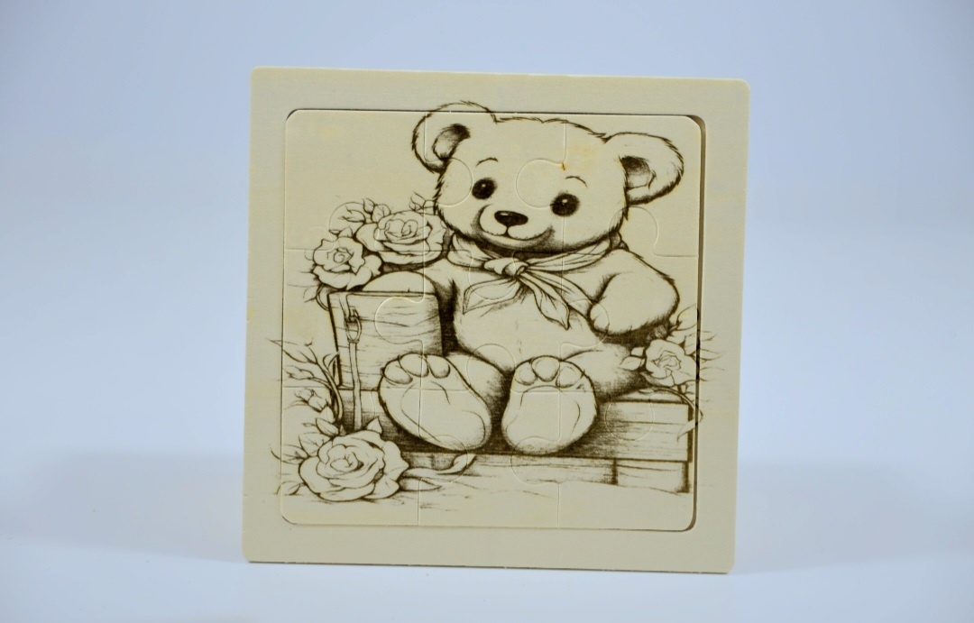 Detské drevené puzzle – roztomilé zvieratká - 6