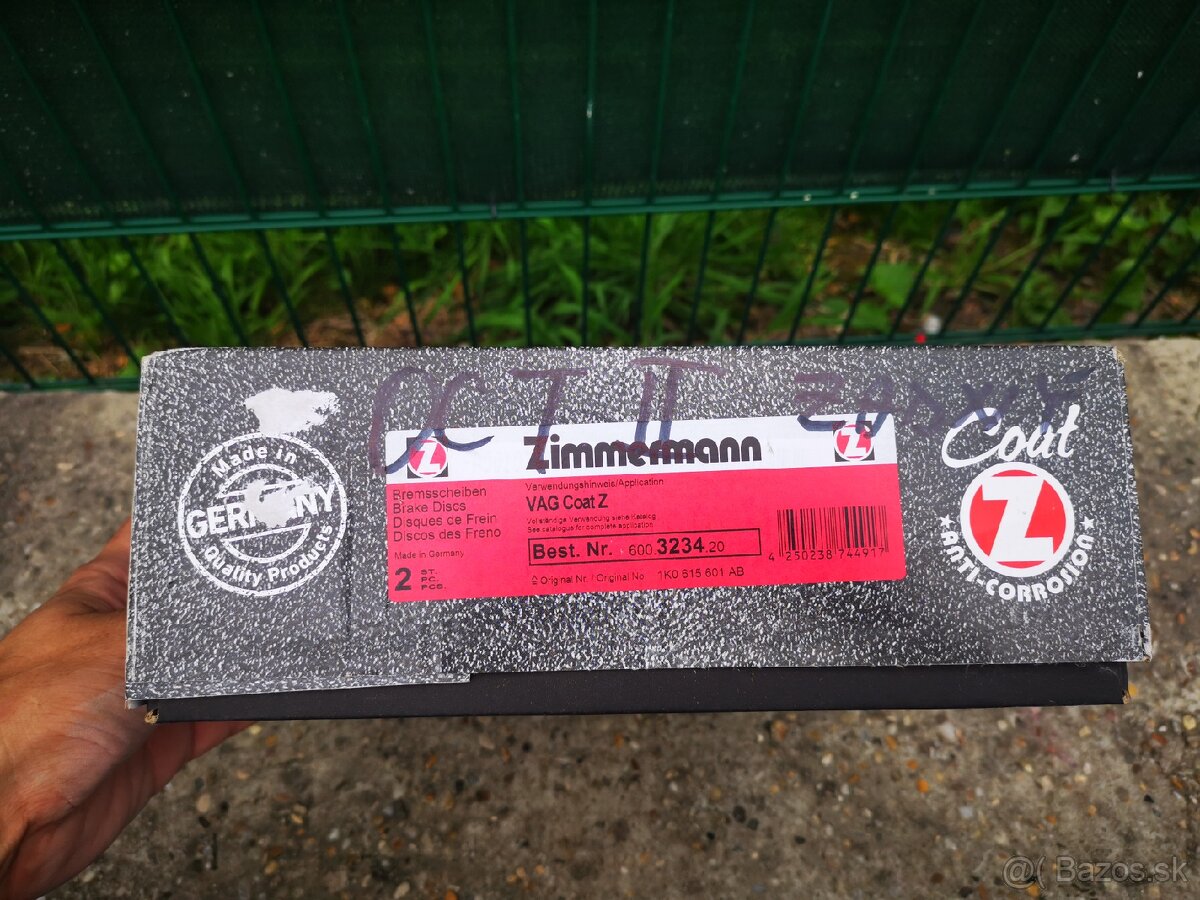 Brzdový kotúč ZIMMERMANN 1K0615601AB - 6