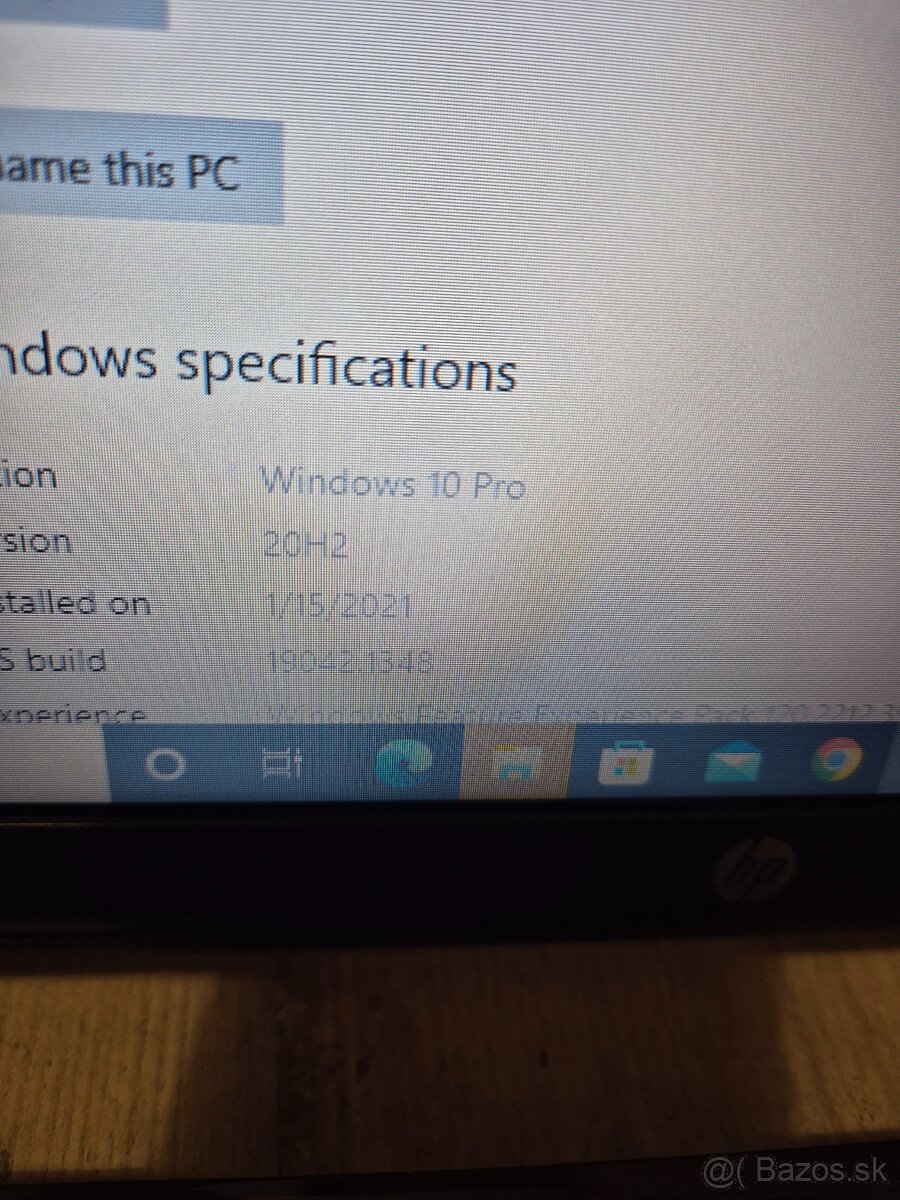 Hp notebook 250 i3, 4gb ram, 224 gb disk, windows 10 pro - 6