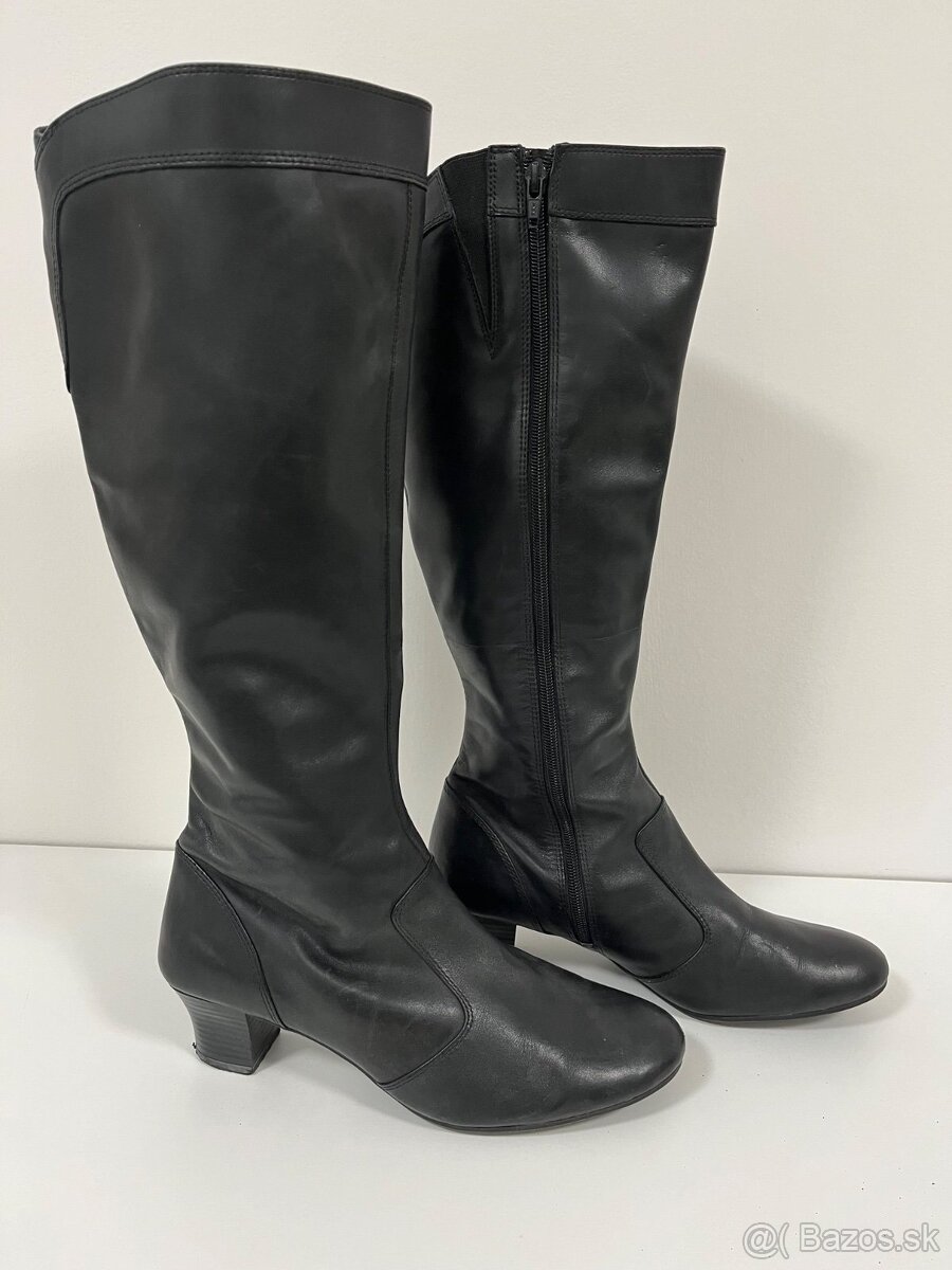 👢 Elegantné Vysoké Kožené Čižmy CLARKS MENDIP - Veľkosť 41 - 6