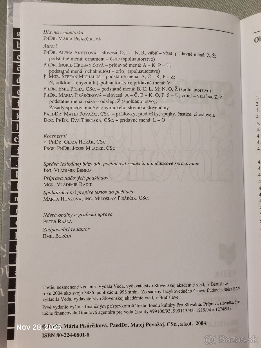 Synonymický slovník slovenčiny (VEDA, 2004) - 6