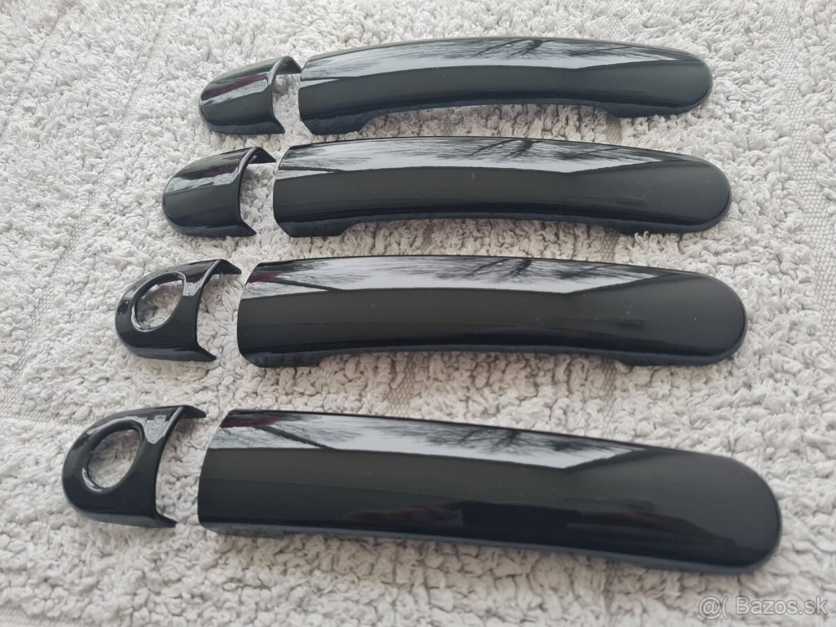 ČIERNE a KARBONOVE kľučky krytky klučiek dveri - 6