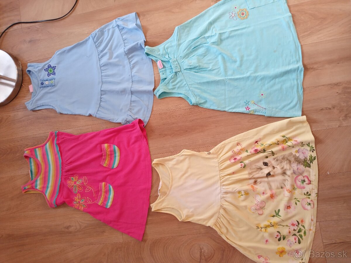 3x snehovobiele tricka velkost 110/116 - 6