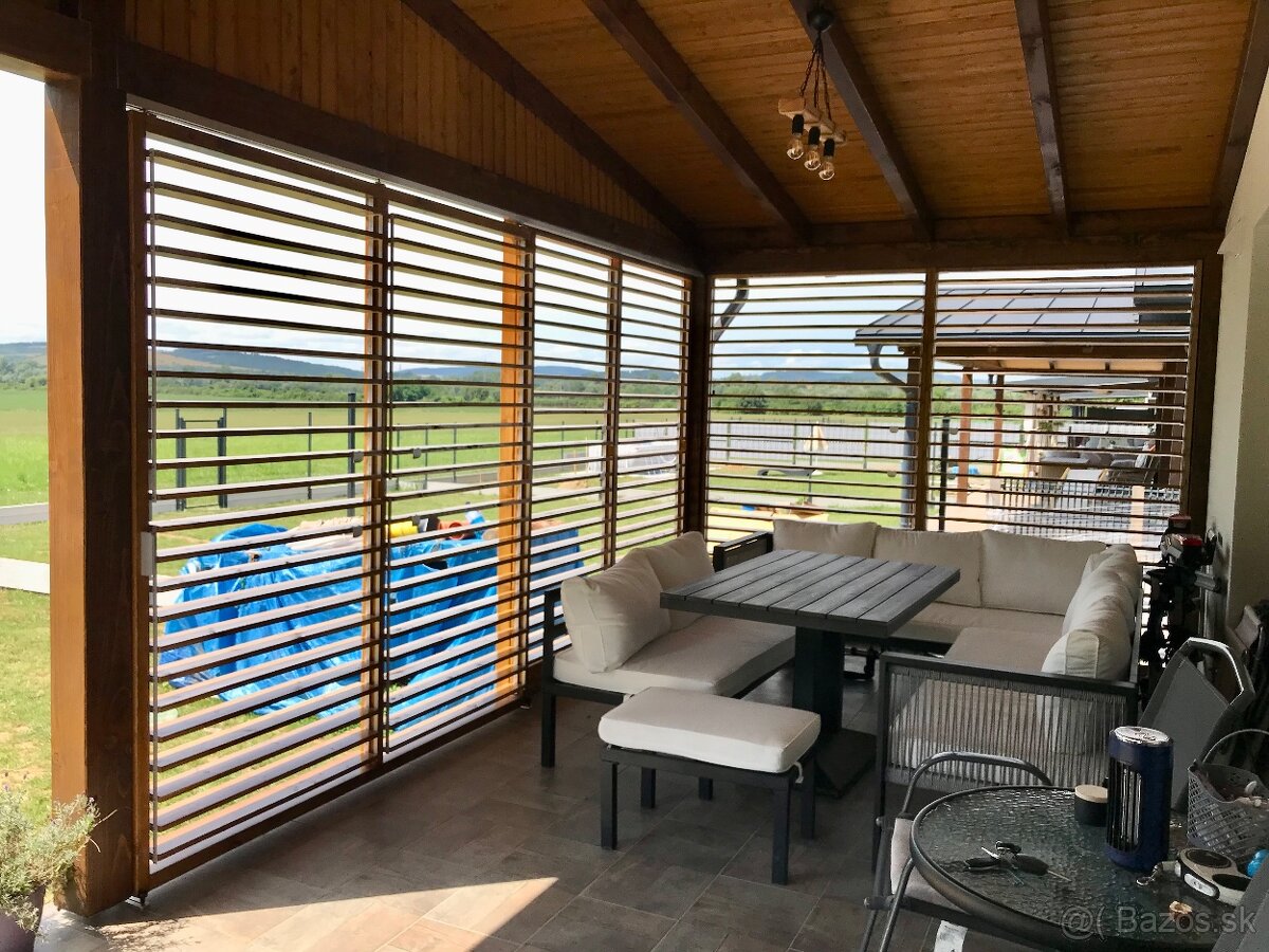 Pergoly Altánky Prístrešky Terasy Drevené Žaluzie - 6