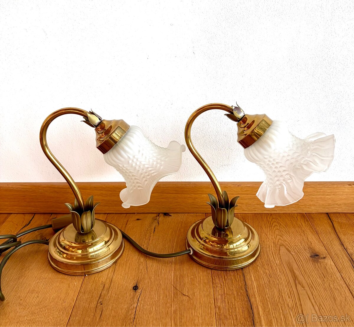 Staré mosazné párové lampičky - 6