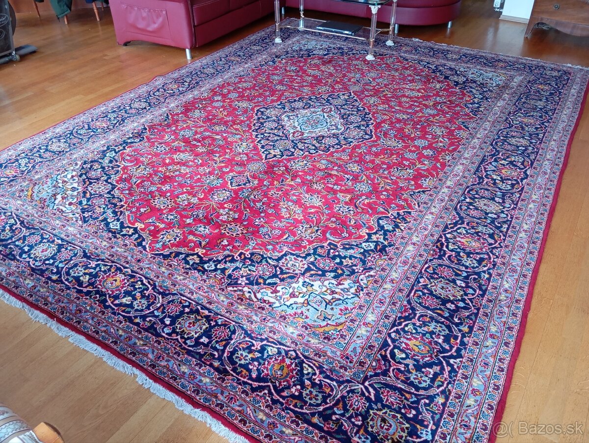 🌟Luxusný ručne viazaný perzský koberec Keshan 400×300 cm🌟 - 6