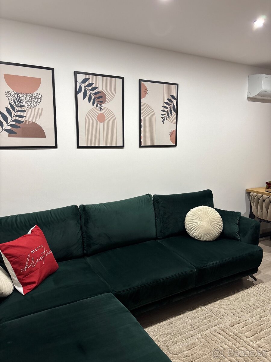 Smaragdová sedacia súprava ľavá - 6