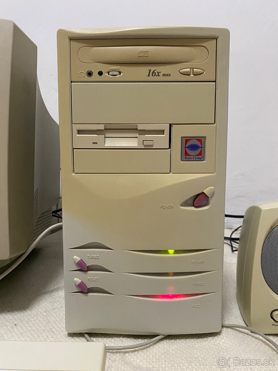 Retro PC AT - Pentium MMX, kompletna zostava s CRT - 6