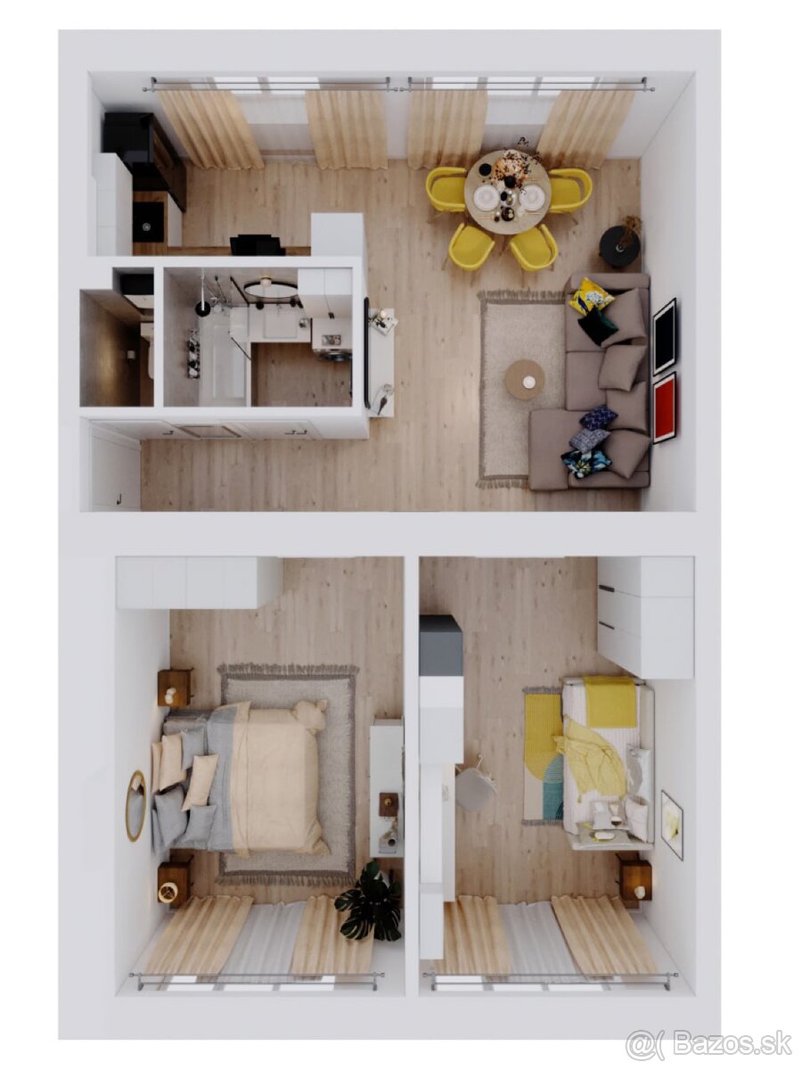 3-izbový byt 68 m² -parkovanie a pivnica v cene - 6