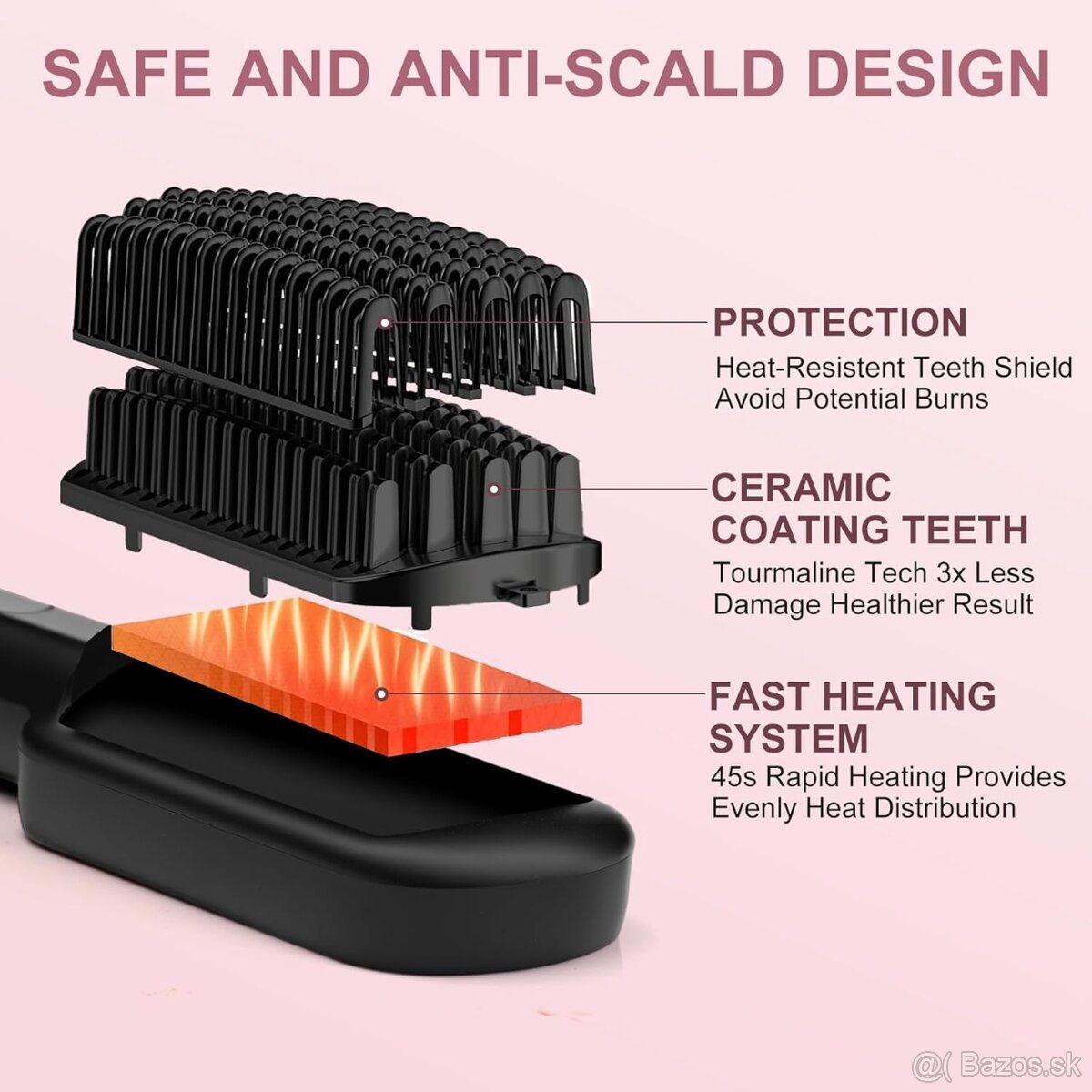 Žehliaca kefa na vlasy 2 v 1 - 6