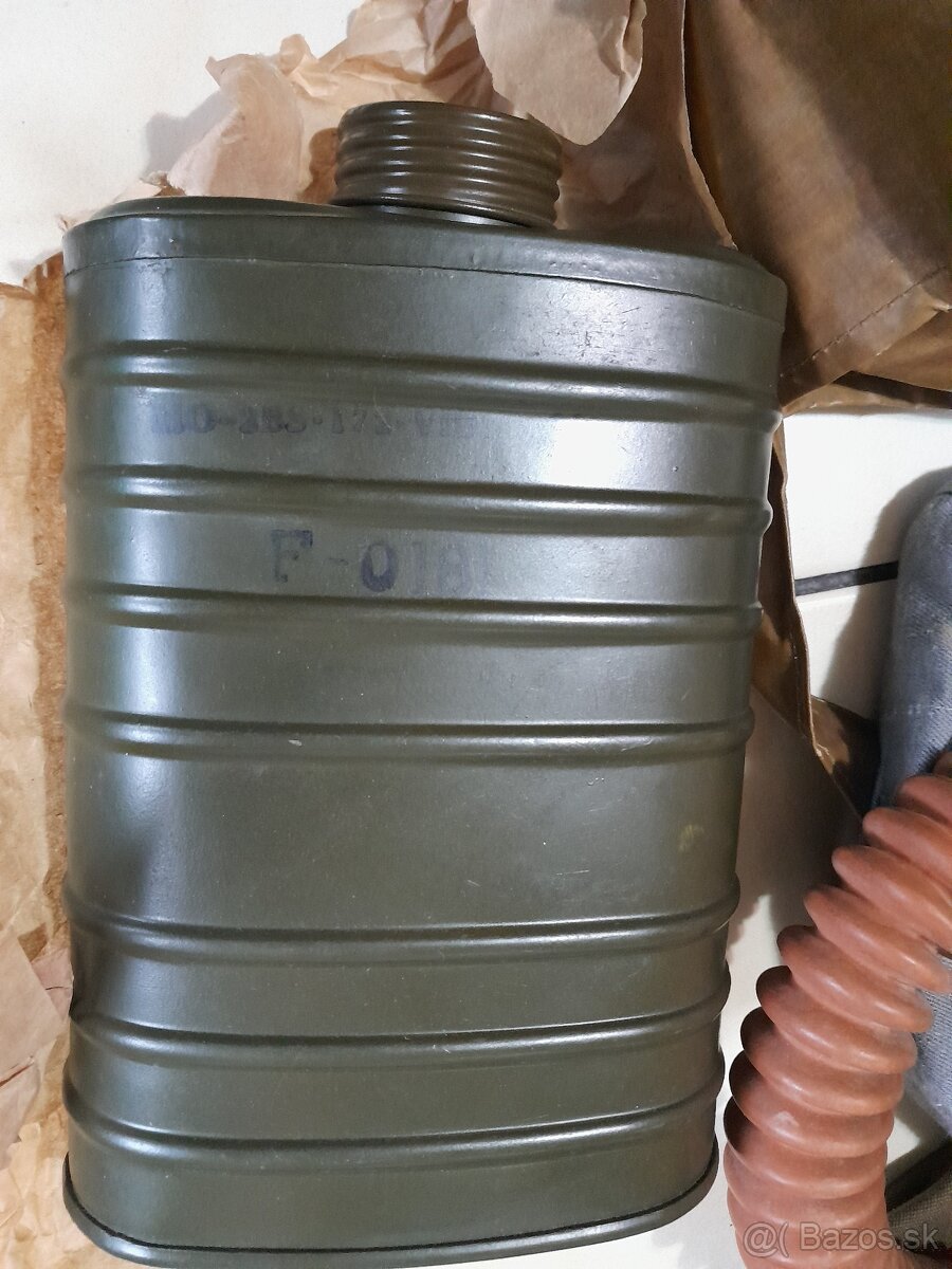 Plynová maska, taška, filter, očnice, Civilná ochrana, ČSLA - 6