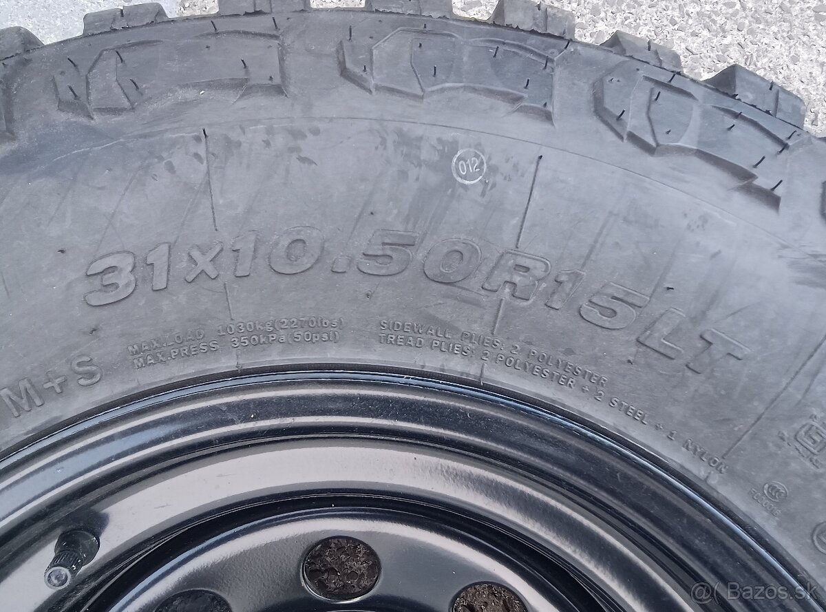 Kolesá+pneu 31x10,50 R15LT - 6