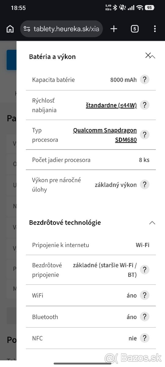 Predám tablet Redmi pád se - 6
