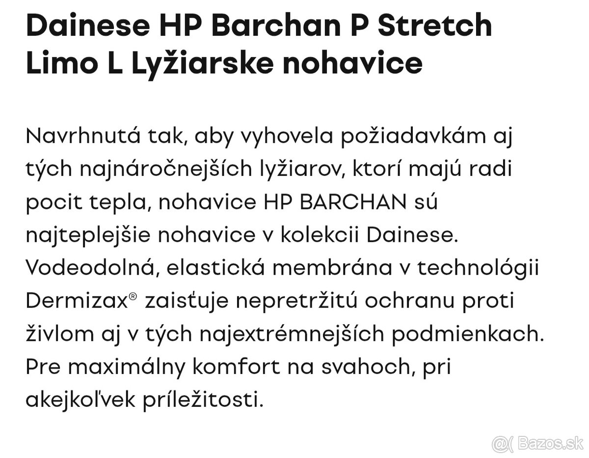 Predám pánske lyžiarske nohavice Dainese XL - 6