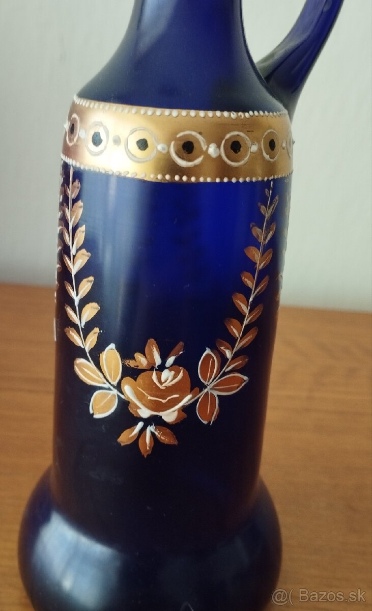 Starožitný sklenený džbán - karafa - 6