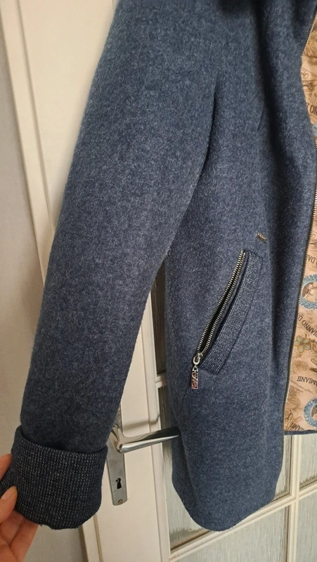 Krásny modrý - teplý kabát veľ. 42 - 6