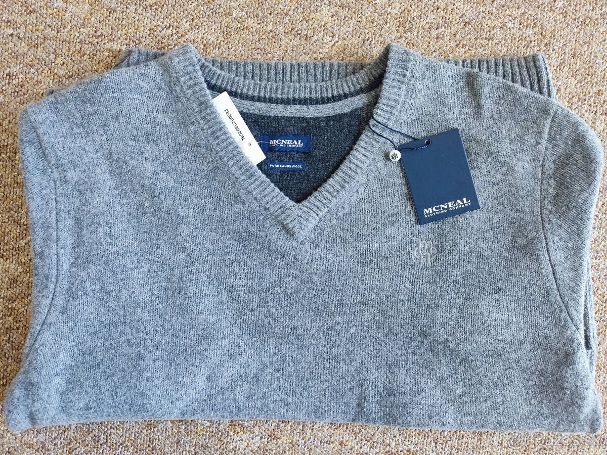 Vlnený sveter McNeal 100% jahňacia vlna Merino - Nový - 6