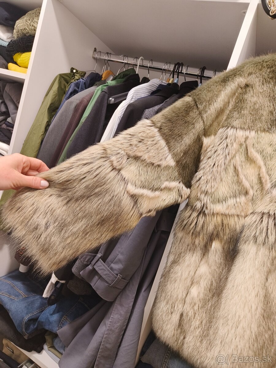 Zara ,Bunda kožuch z umelej kožušiny - 6