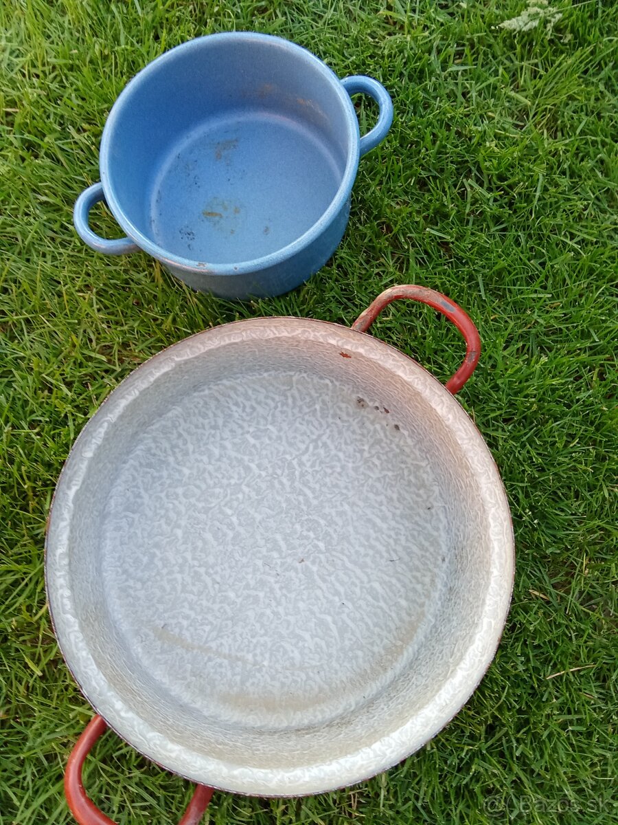 Hrnce,smaltované hrnce,pokrievky - 6