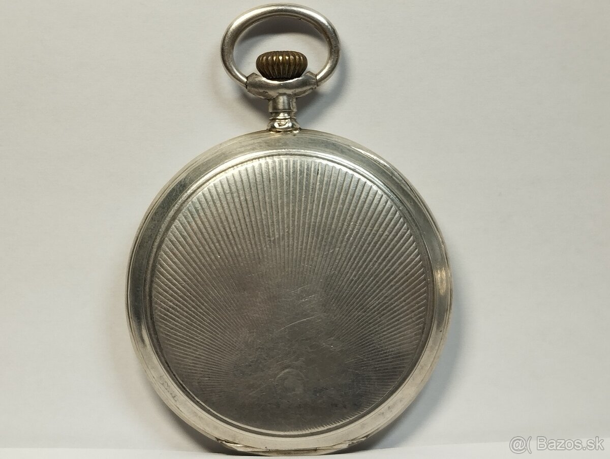 Starožitné pánské tříplášťové celostříbrné kapesní hodinky - 6