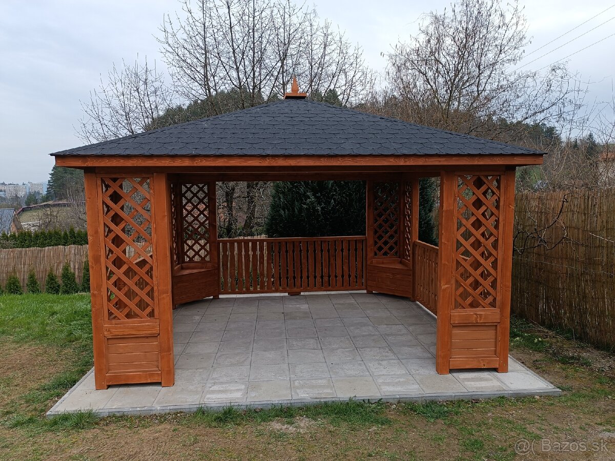 Záhradný drevený altánok - 6