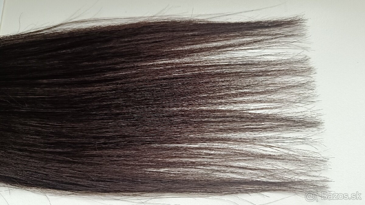 PRAVÉ VLASY predĺženie, príčesok hnedé + náhradné pásky - 6