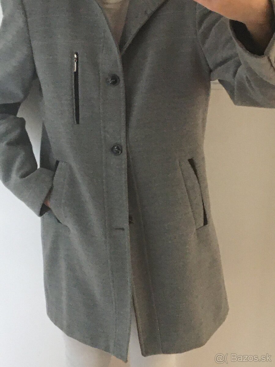 Predam lacno kabat pansky, sivy, velk M, na vysku 175 cm - 6