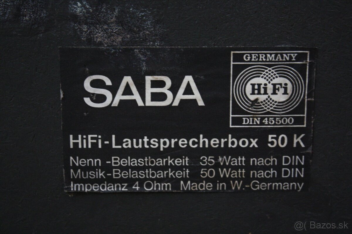 predám VINTAGE REPRO SABA HIFI 50K ///v-49,5 cm/// - 6