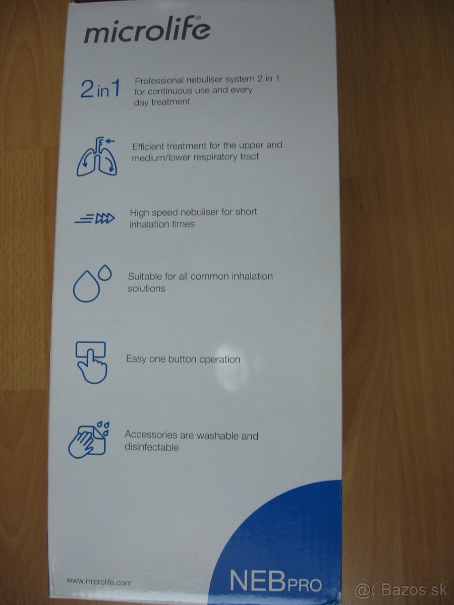 Microlife kompresorový inhalátor NEBPro 2v1 párkrát použitý - 6