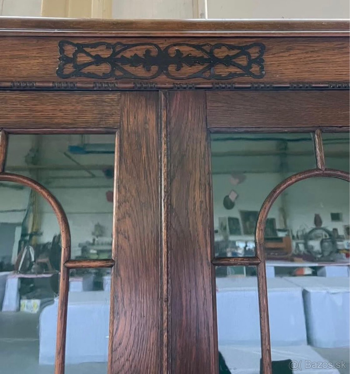 Písací kabinet, sekretár s vitrínou - 6