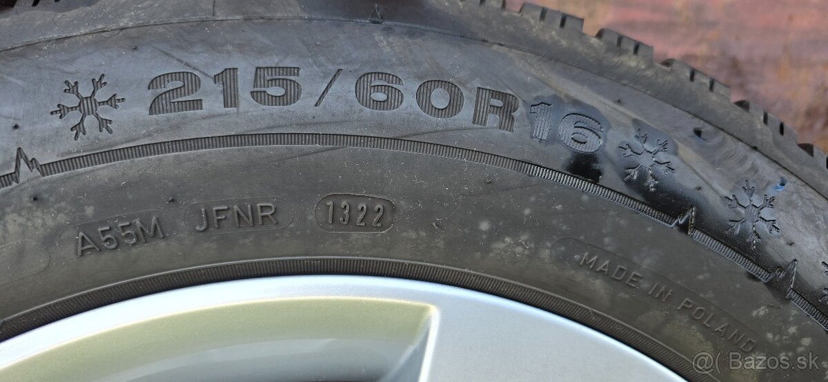 5x112,r16,ŠKODA,6,5Jx16,et41-215/60-Dunlop-2022-5,2mm - 6