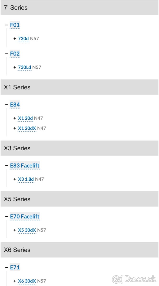 Vstrekovače BMW N47/ N57 - 6