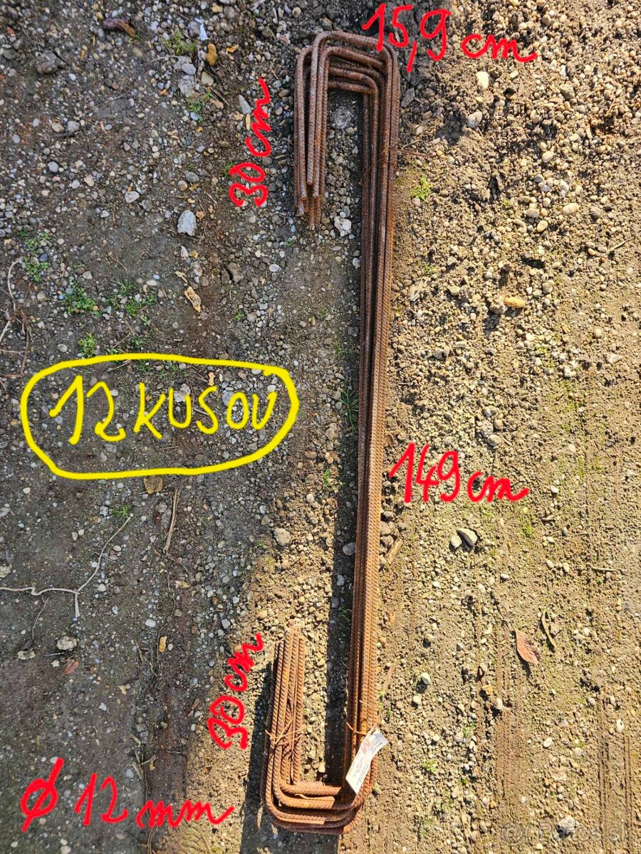 Predám betonársku oceľ-roxory a strmene - 6