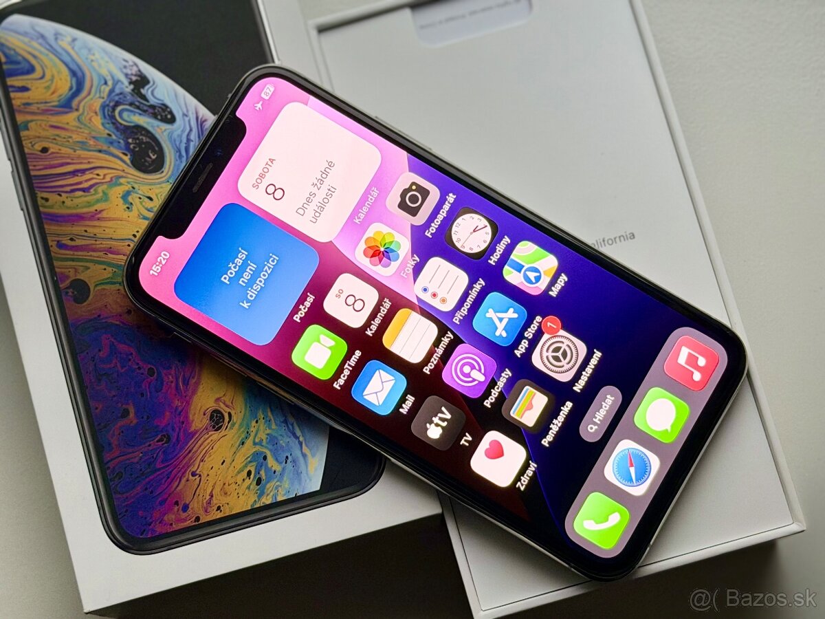 iPhone Xs Silver BATERIE 100% TOP - 6