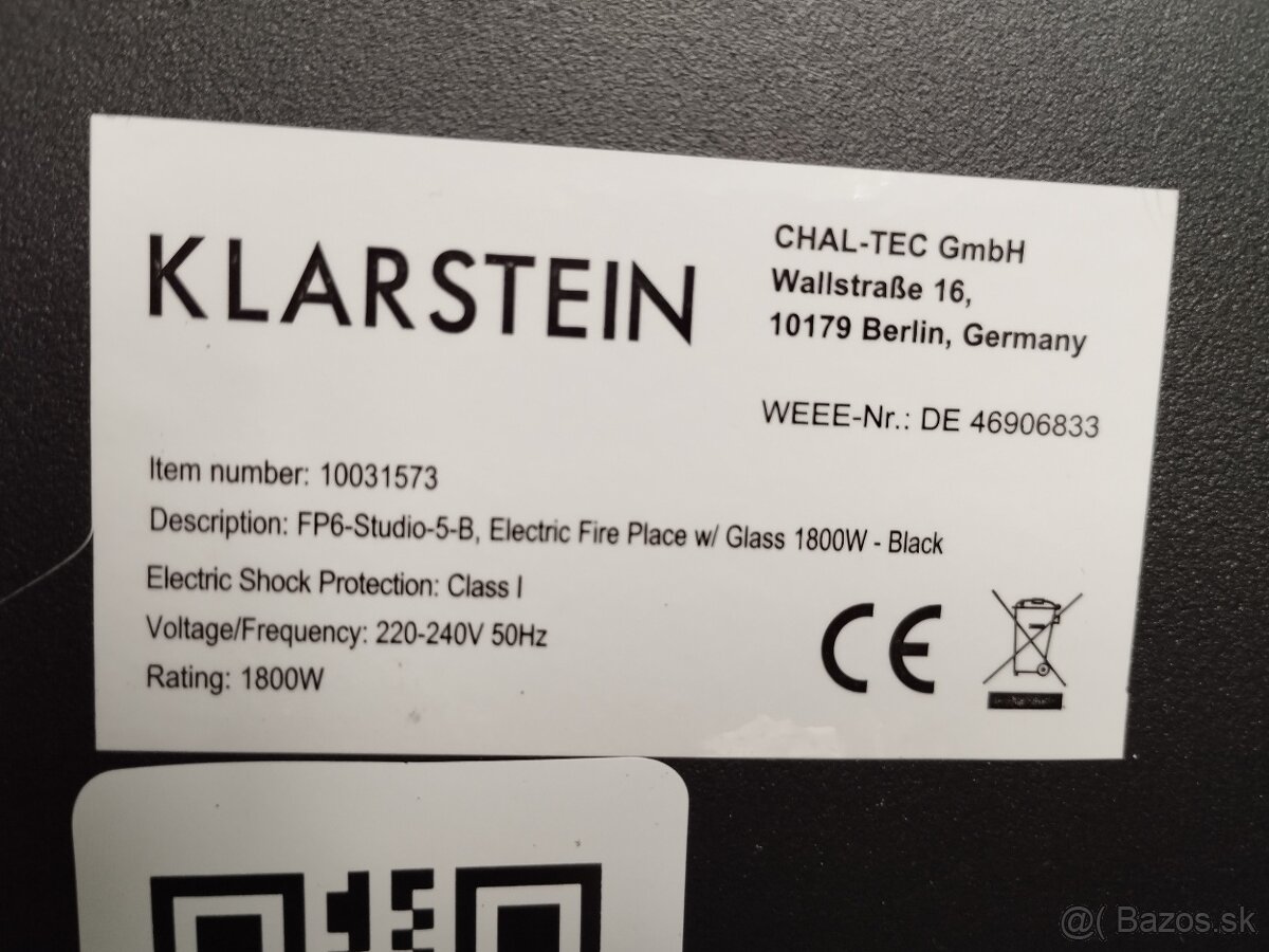 Elektrický krb Klarstein Studio 5 cierny - 6