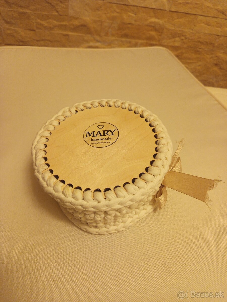 Handmade set – Háčkovaná ovečka a košík - 6