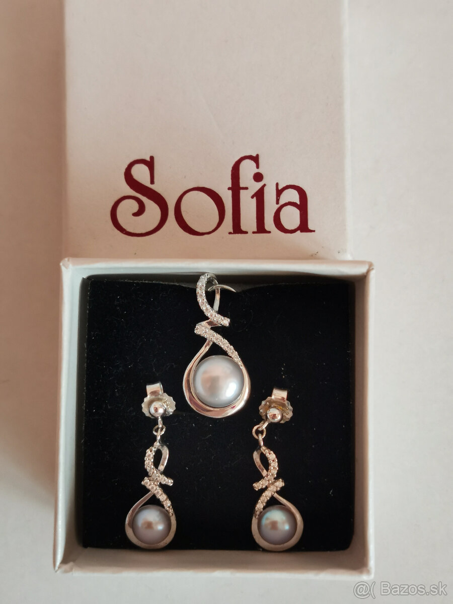 Strieborný set s perlami - 6