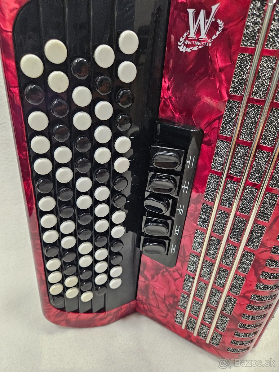 Chromaticky akordeon weltmeister romance 96b - 6
