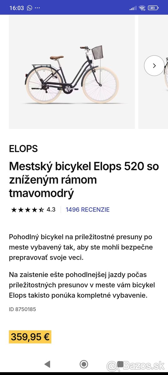 Mestský bicykel Elops 520 - 6