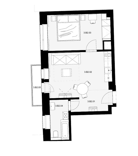RK Byty Bratislava predá 2 izb. byt na ul. Žilinská, BA I. - 6