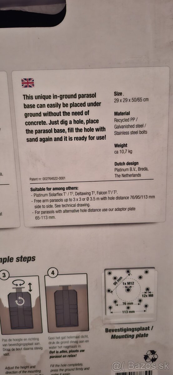 Podstava na slnečník IN-GROUND - 6