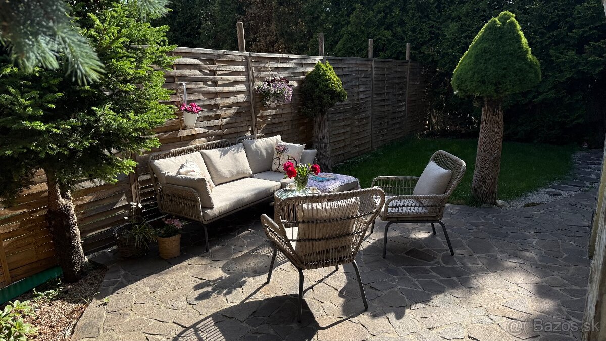 Ratanová sedačka James s kreslami - 6