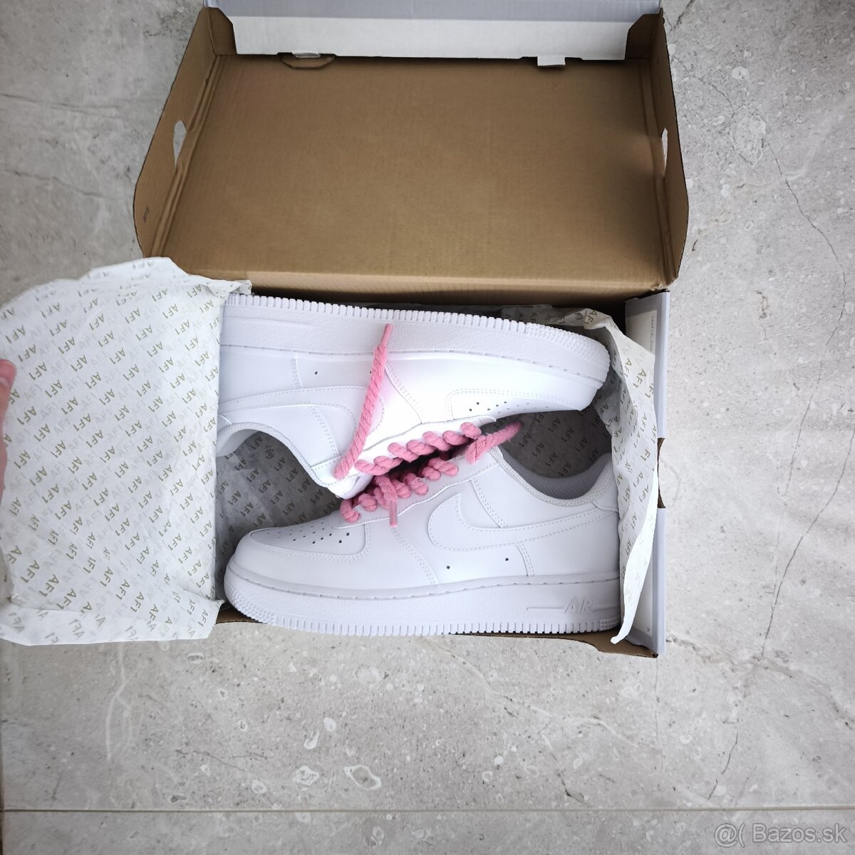 Custom AF1 Pink Rope Laces - 6