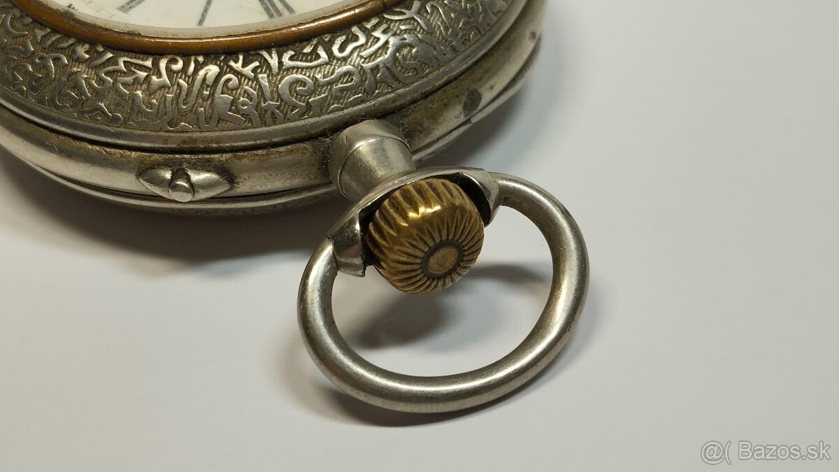 Kapesní hodinky s uprostřed s lehce malovaným ciferníkem. - 6