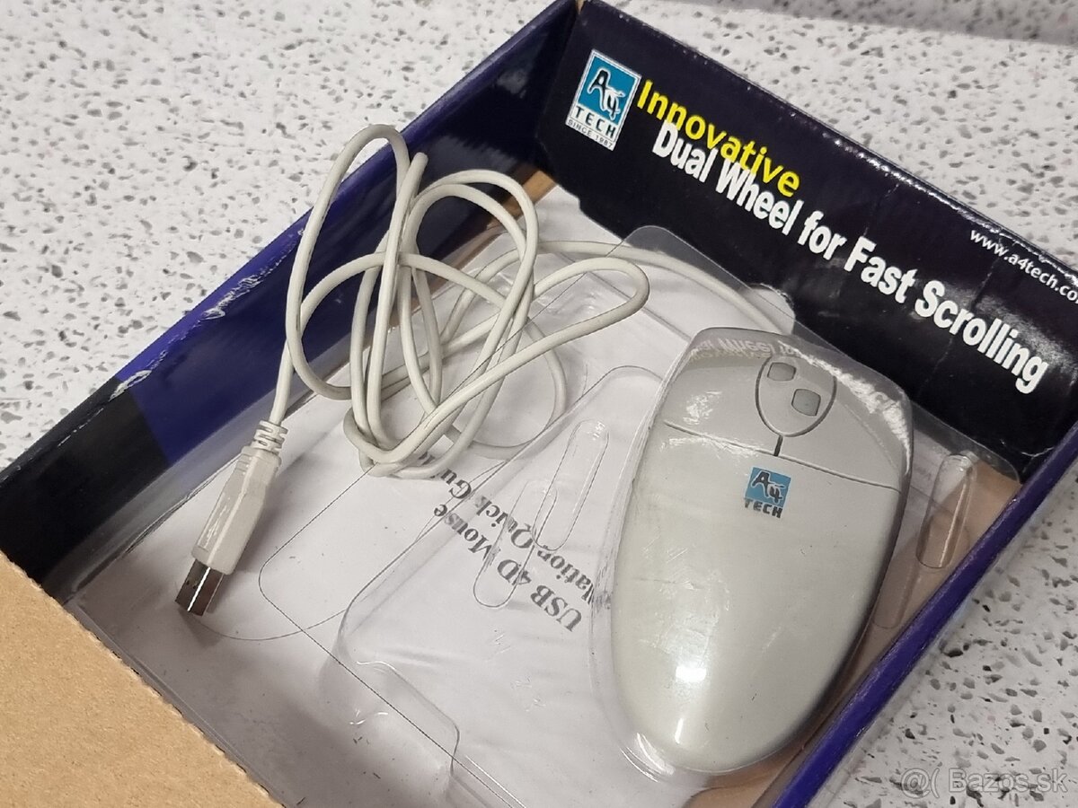 myš A4Tech USB 4-Way Scrolling Mouse 》rare retro hardware - 6