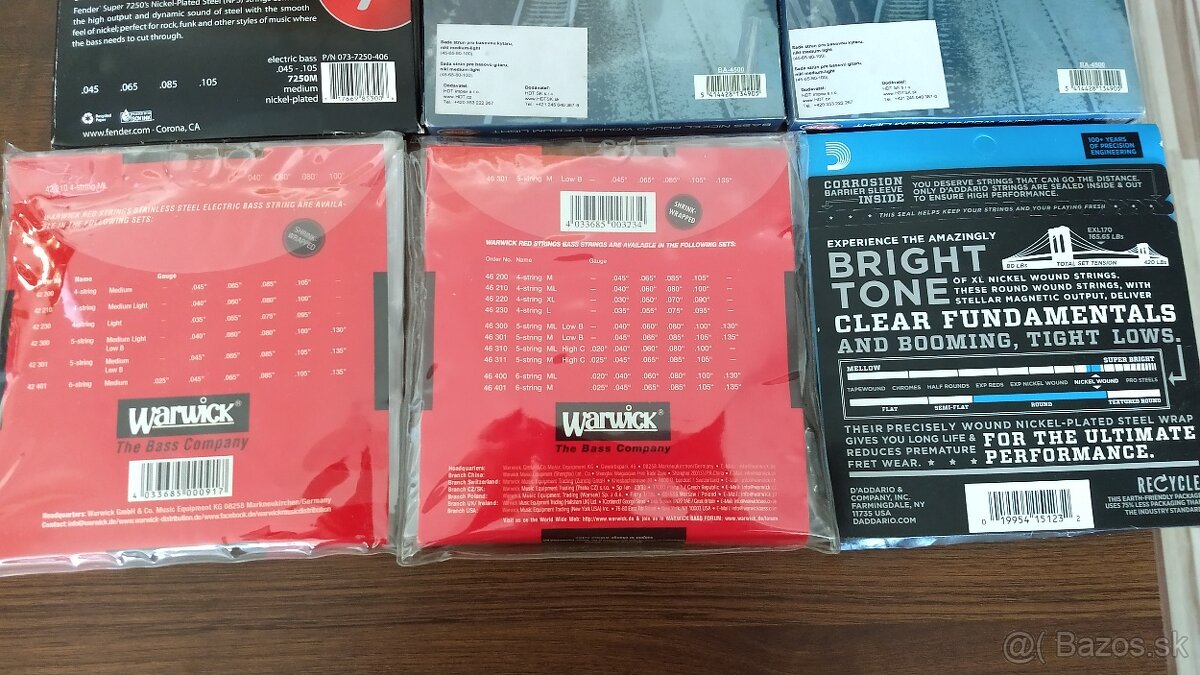 Basgitarové struny - 6