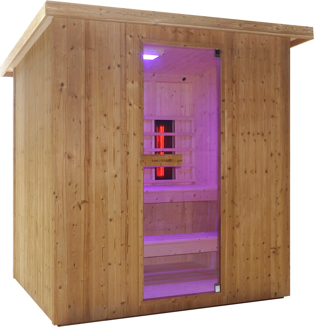 Sanotechnik - Vonkajšia kombinovaná sauna (Fínska / infra ) - 6